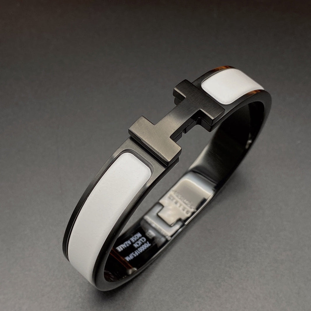 [Camiery]H BRACELET 12MM BLACK WHITE CERAMIC