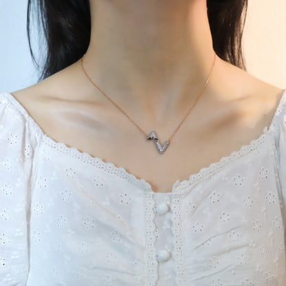 [Camiery]VOLT SILVER DIAMOND PEDANT NECKLACE