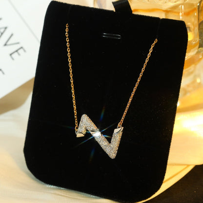 [Camiery]VOLT SILVER DIAMOND PEDANT NECKLACE