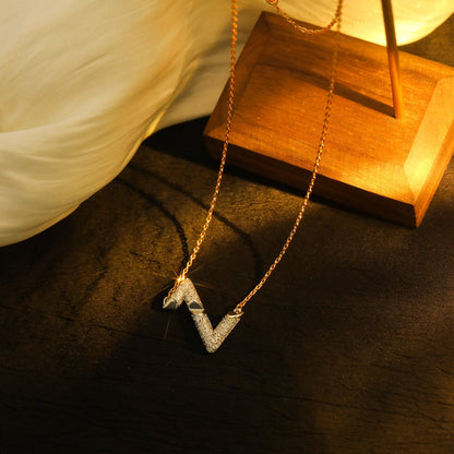 [Camiery]VOLT SILVER DIAMOND PEDANT NECKLACE