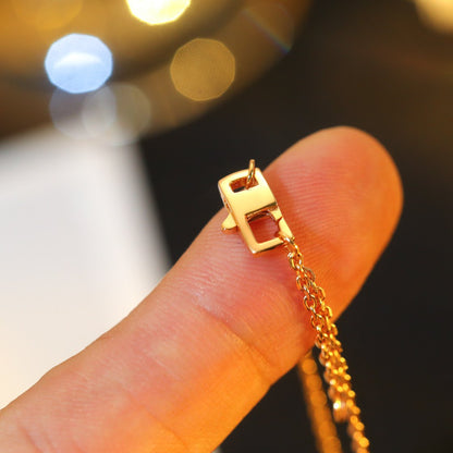 [Camiery]STAR AND SUN DIAMOND PINK GOLD NECKLACE
