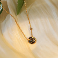[Camiery]SUN PEDANT PINK GOLD 1 DIAMOND NECKLACE