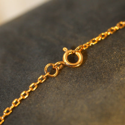 [Camiery]SUN PEDANT PINK GOLD 1 DIAMOND NECKLACE