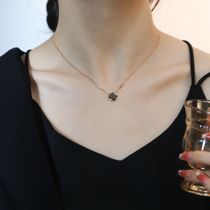 [Camiery]SUN PEDANT PINK GOLD 1 DIAMOND NECKLACE