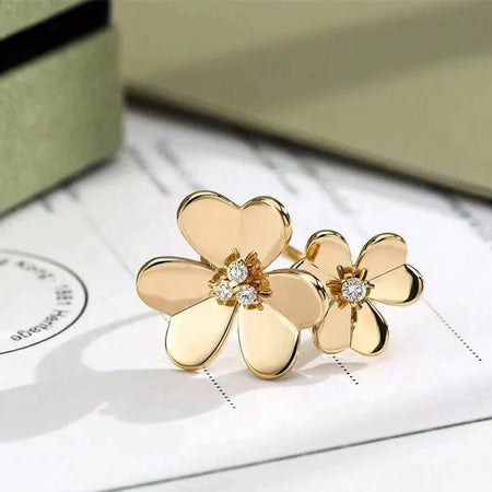 [Camiery]CLOVER COMOS GOLD DIAMOND RING