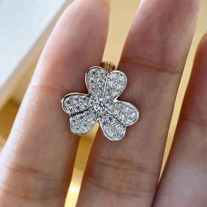 [Camiery]CLOVER COMOS DIAMOND EARRINGS SILVER
