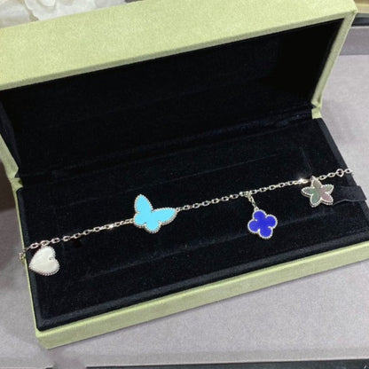 [Camiery]LUCKY SPRING SILVER BRACELET 4 MOTIF