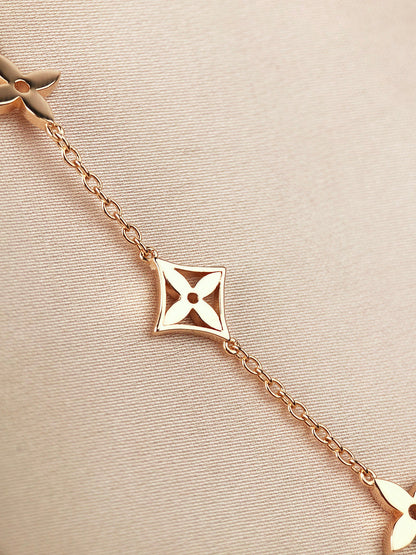 [Camiery]STAR AND SUN 7 MOTIFS GOLD BRACELET