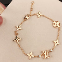 [Camiery]STAR AND SUN 7 MOTIFS GOLD BRACELET