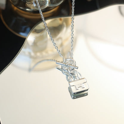 [Camiery]POP H PEDANT SILVER NECKLACE