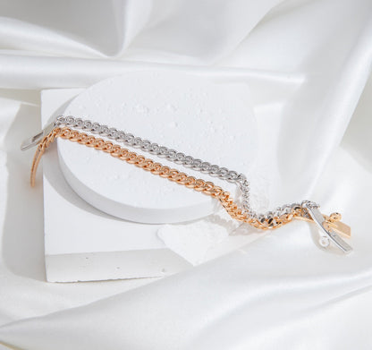 [Camiery]KELLY CHAIN SILVER DIAMOND BRACELET