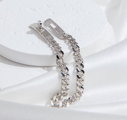 [Camiery]KELLY CHAIN SILVER DIAMOND BRACELET