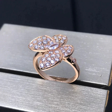 [Camiery]BUTTERFLY PINK GOLD DIAMOND RING