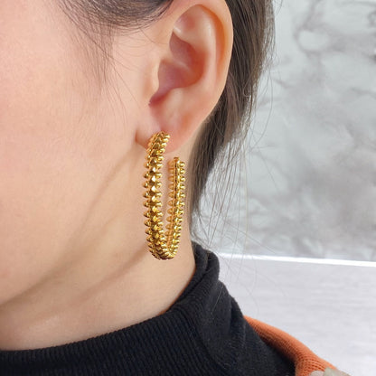 [Camiery] CLASH HOOP LARGE EARRINGS