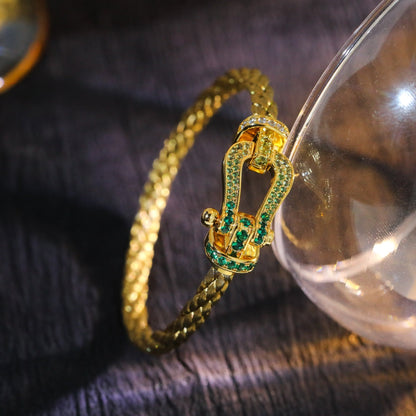 [Camiery]FORCE 10 GOLD GREEN DIAMOND PAVED