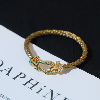 [Camiery]FORCE 10 GOLD GREEN DIAMOND PAVED