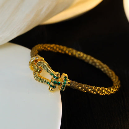 [Camiery]FORCE 10 GOLD GREEN DIAMOND PAVED