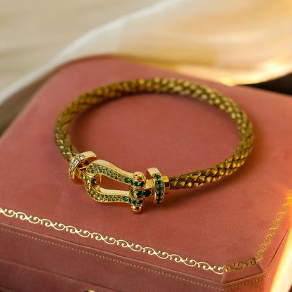 [Camiery]FORCE 10 GOLD GREEN DIAMOND PAVED