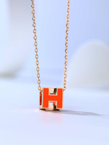 [Camiery]H CAGE PINK GOLD NECKLACE