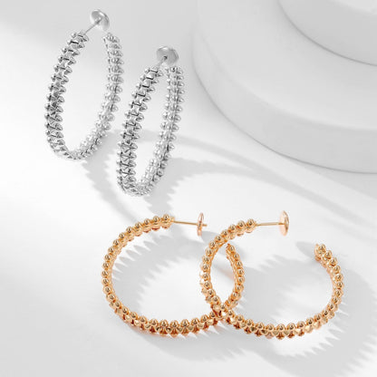 [Camiery] CLASH HOOP LARGE EARRINGS
