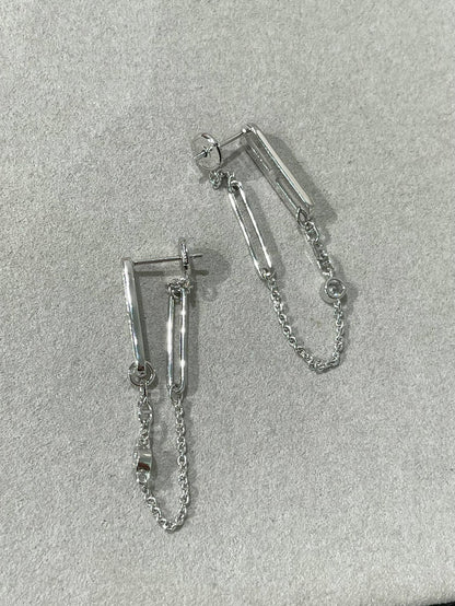 [Camiery]CHAINE CHAOS DIAMOND DROP EARRINGS