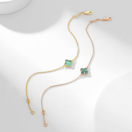 [Camiery]CLOVER BRACELET MALACHITE 1 MOTIF