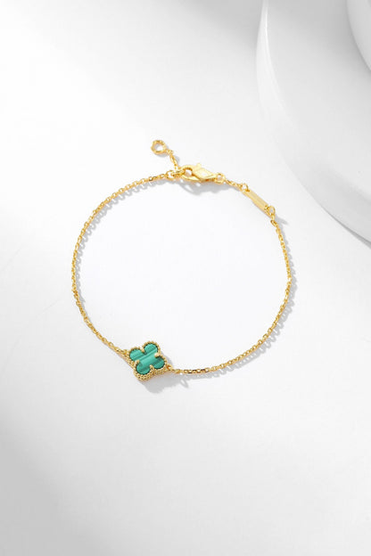 [Camiery]CLOVER BRACELET MALACHITE 1 MOTIF
