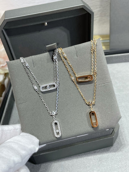 [Camiery]MOVE 2 ROW DIAMOND NECKLACE