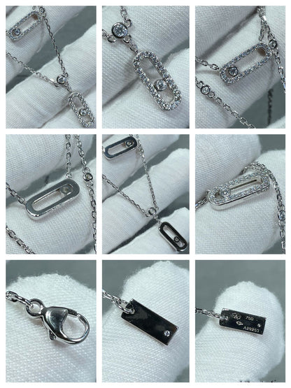 [Camiery]MOVE 2 ROW DIAMOND NECKLACE
