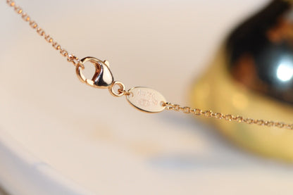 [Camiery]JEUX MALACHITE 1 DIAMOND PINK GOLD NECKLACE