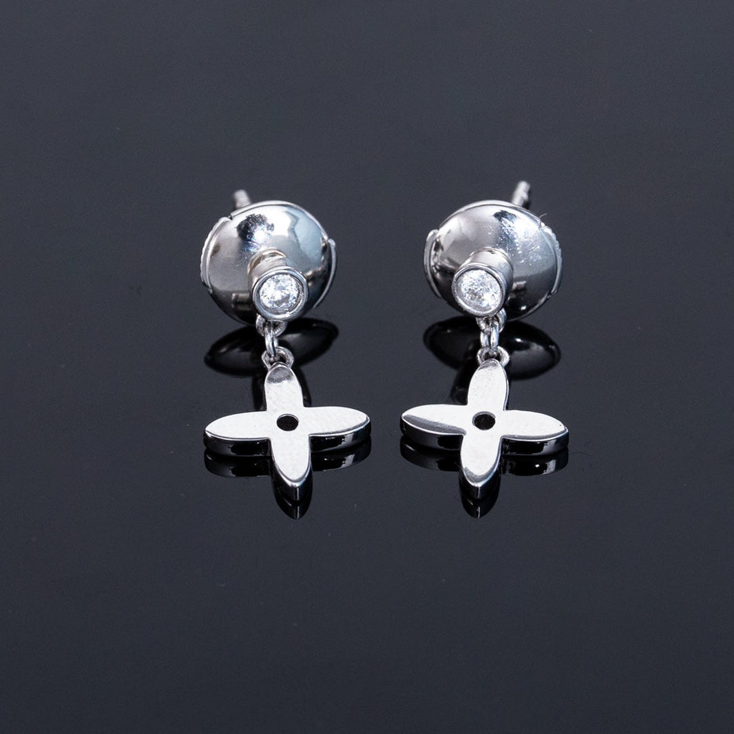 [Camiery]VIDYLLE SILVER DIAMOND MINI DROP EARRINGS