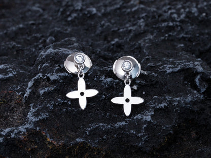 [Camiery]VIDYLLE SILVER DIAMOND MINI DROP EARRINGS