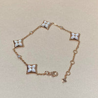 [Camiery]STAR 4 MOTIF MOP DIAMOND PINK GOLD BRACELET