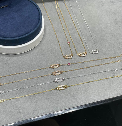 [Camiery]FORCE 10 DIAMOND PINK GOLD NECKLACE