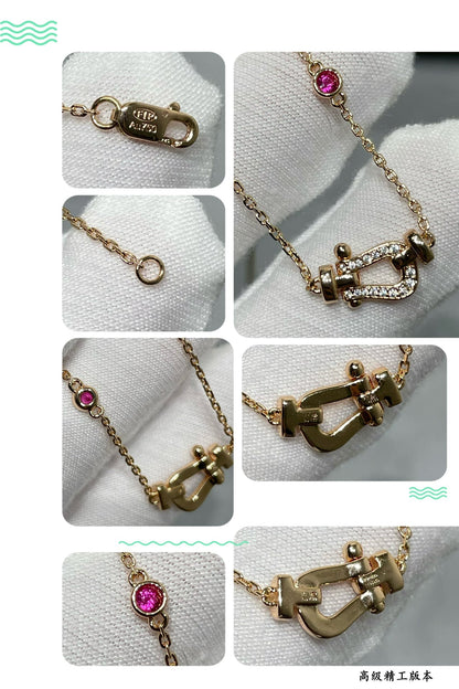 [Camiery]FORCE 10 DIAMOND PINK GOLD NECKLACE