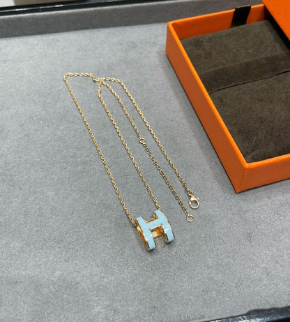 [Camiery]POP H SKY BLUE NECKLACE