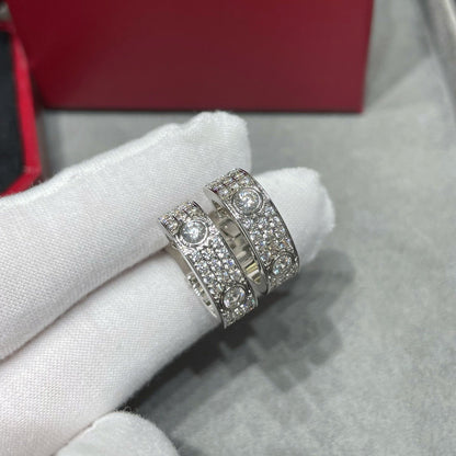 [Camiery] LOVE 5.5MM DIAMOND PAVED EARRINGS