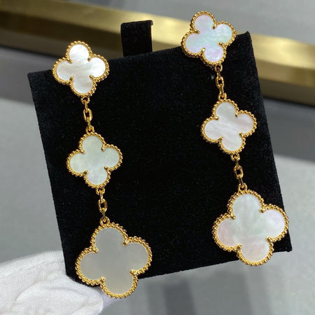 [Camiery]CLOVER MOP 3 MOTIFS GOLD EARRINGS