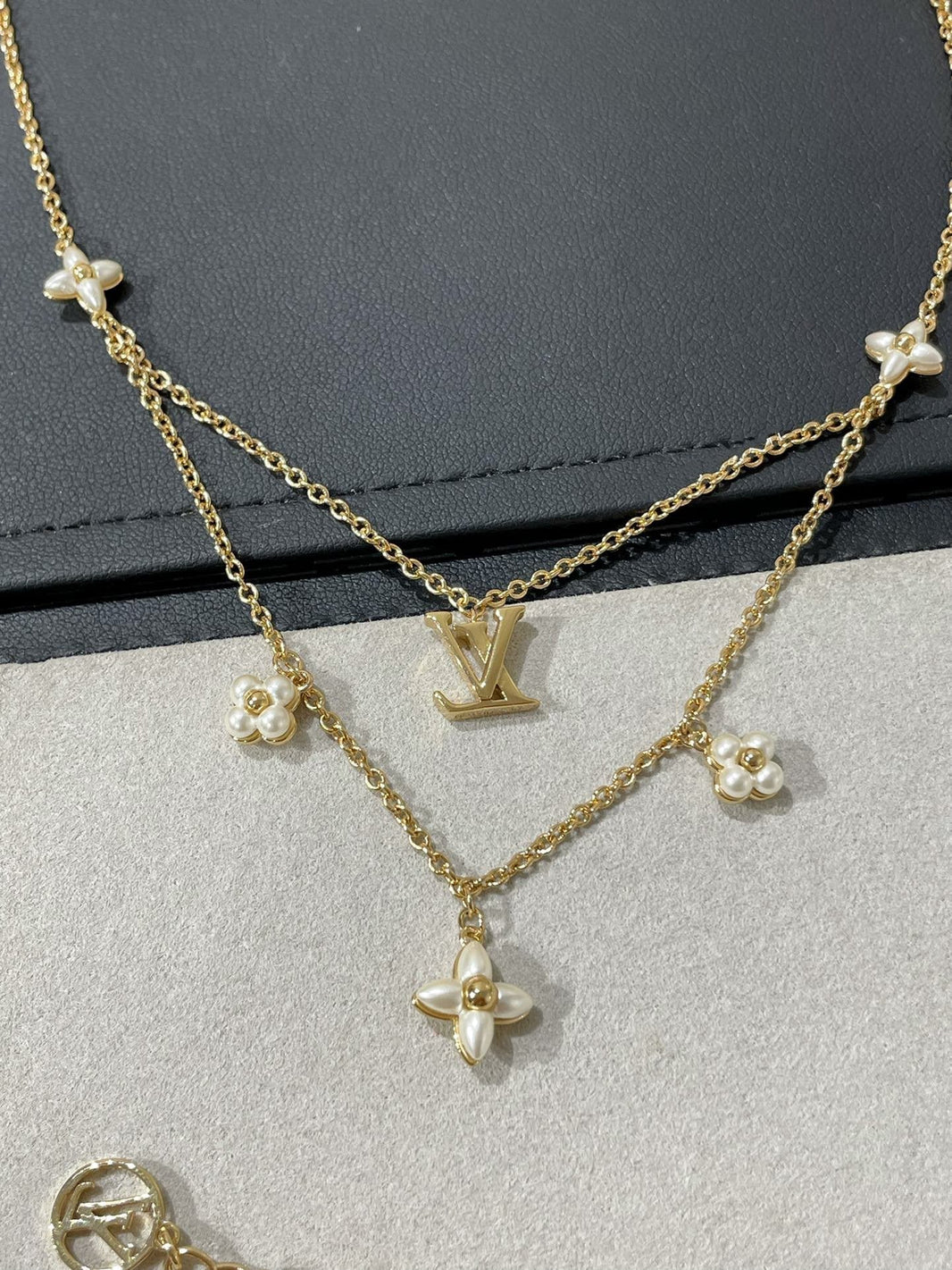 [Camiery]FLOWERGRAM GOLD MOP DOUBLE ROW NECKLACE