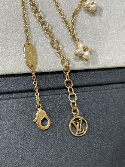 [Camiery]FLOWERGRAM GOLD MOP DOUBLE ROW NECKLACE