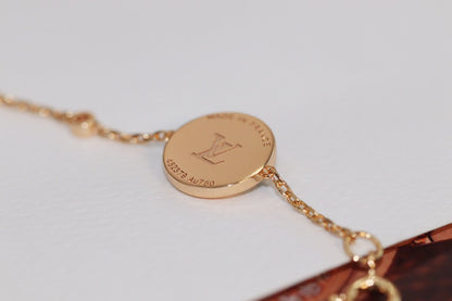 [Camiery]STAR AND SUN 4 MOTIF PINK GOLD MALACHITE BRACELET