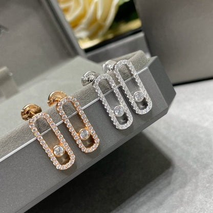 [Camiery]MOVE UNO STUD DIAMOND PAVED EARRINGS