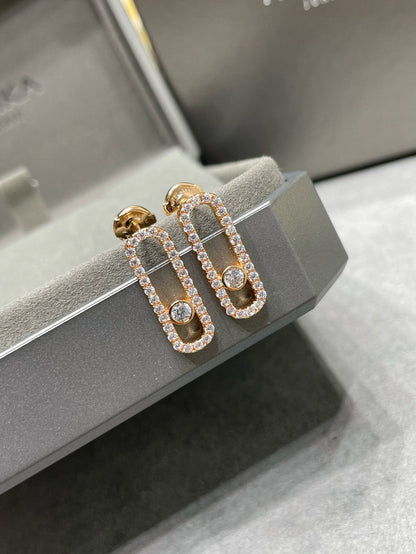 [Camiery]MOVE UNO STUD DIAMOND PAVED EARRINGS