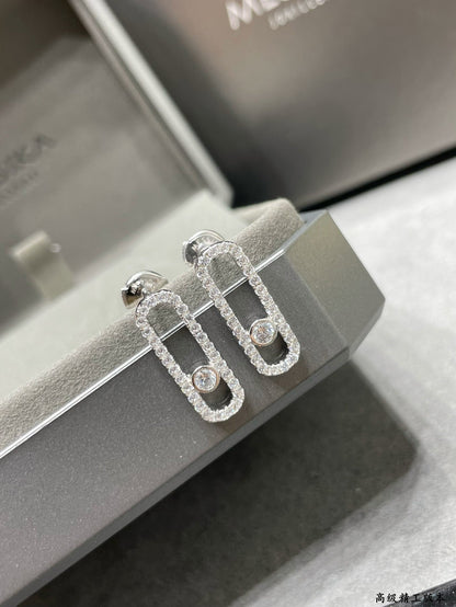 [Camiery]MOVE UNO STUD DIAMOND PAVED EARRINGS