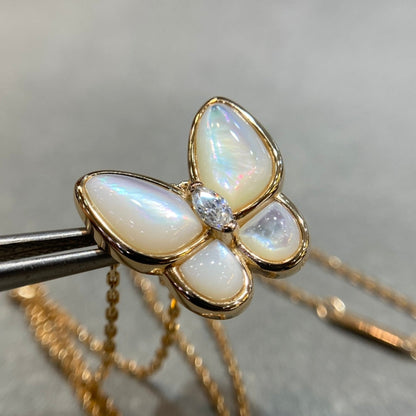 [Camiery]BUTTERFLY MOP DIAMOND NECKLACE