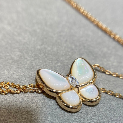 [Camiery]BUTTERFLY MOP DIAMOND NECKLACE