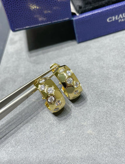 [Camiery]BEE LOVE DIAMOND HOOP EARRINGS