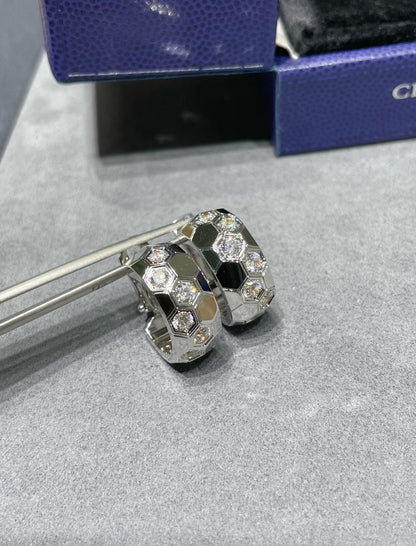 [Camiery]BEE LOVE DIAMOND HOOP EARRINGS