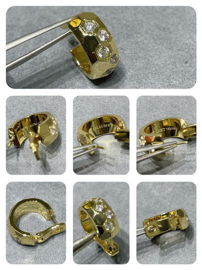 [Camiery]BEE LOVE DIAMOND HOOP EARRINGS