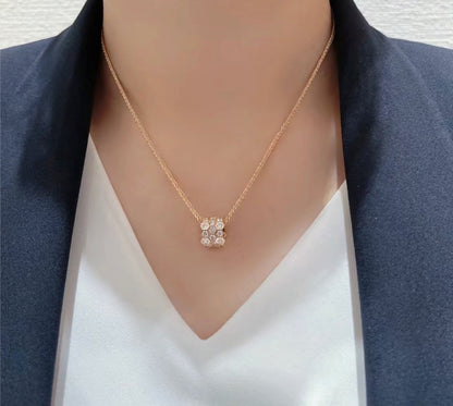 [Camiery]BEE LOVE DIAMOND PAVED 3 ROW NECKLACE